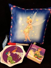 Disney Peter Pan Cushion Plush Set w/plate  box