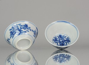 Antique Chinese - Kangxi Period - China Tea Bowl - Pommegranate - Porcelain