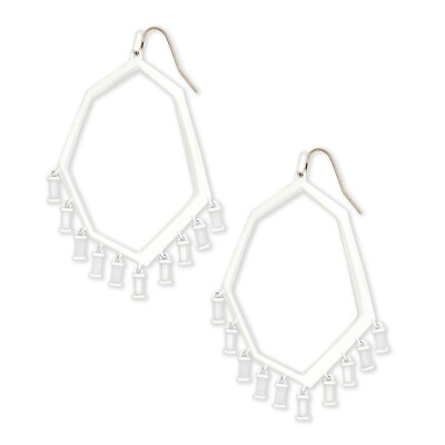 NWT Kendra Scott Thomas Drop Earrings in Opaque White