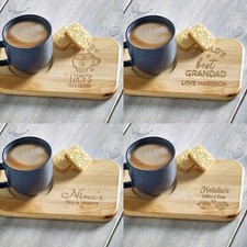 Personalised Tea and Biscuit Board, Coffee and Cake Serving Tray