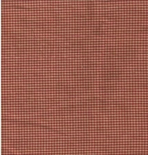 Primitive Fabric - Small  Red & Beige Plaid  - 1 Yard