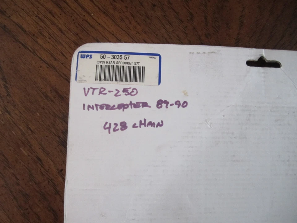 Honda 1989-90 VTR250 Interceptor PBI Aluminum Rear Sprocket 57T New - Image 3 of 3