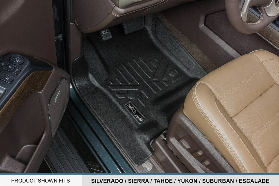SMARTLINER Custom Fit Floor Mats Set All Weather 2015 Chevrolet Tahoe GMC Yukon - Image 2 of 4