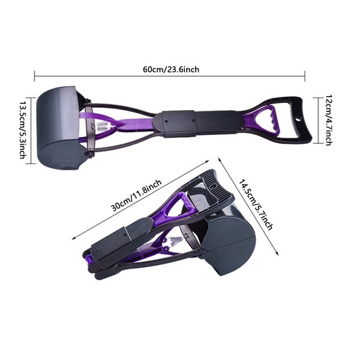 Durable 23-inch Long Portable Poop Scooper with Easy-to-Pull Handle Poop Pickup - Picture 5 of 17