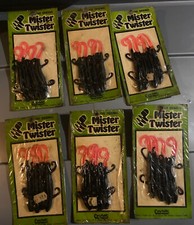 Vintage Mister Twister The Orginal Black Pink Lizard New On Card NOS 6packs Of 4