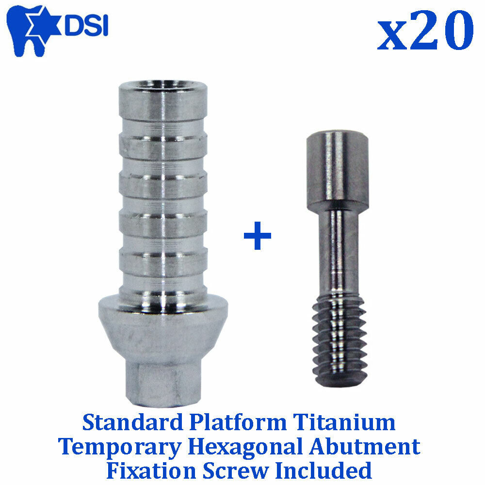 Details zu  20x DSI Dental Implant Temporary Hexagonal Straight Abutment Standard FDA CE 2022 Niedriger Preis