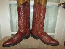 Abilene Brown Leather Pointed Toe Cowboy Boots Womens Sz 6 M Style 3192