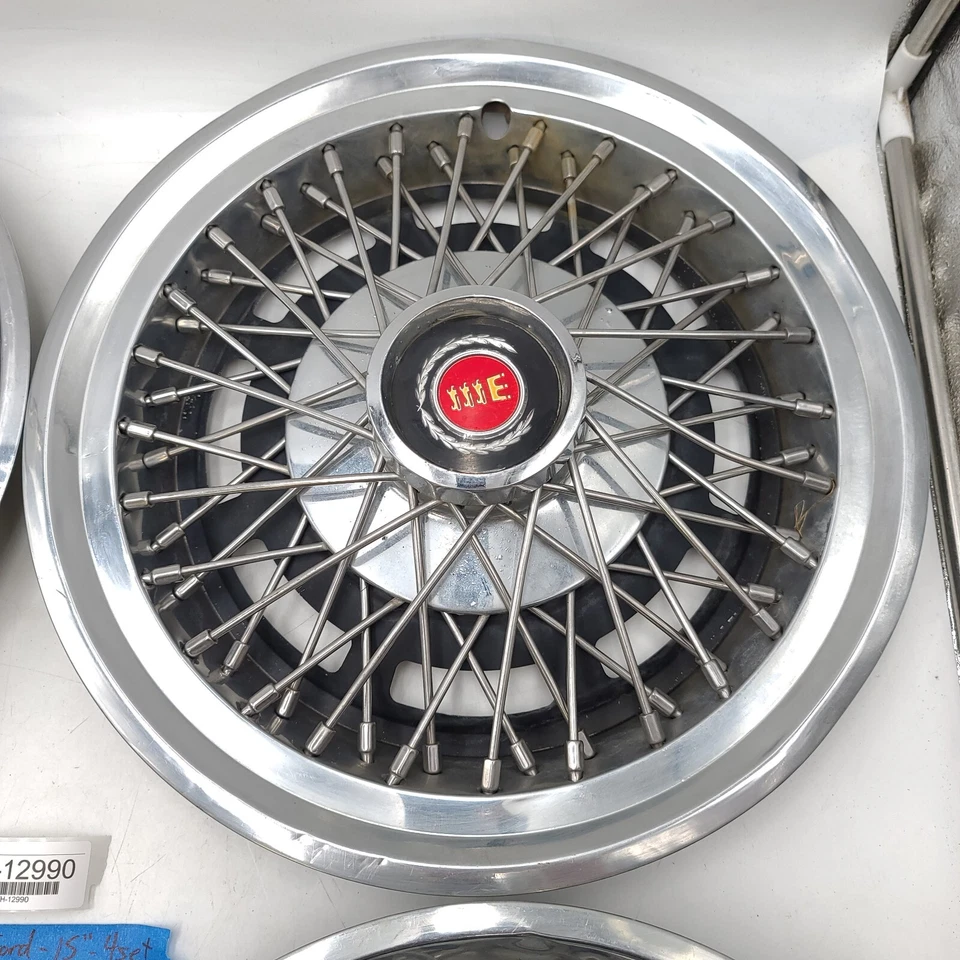 Tapacubos de cable de 14" para Ford Cougar Torino Pass Mercury BL 1977-82 OEM - Juego de 4 Foto 4 de 4