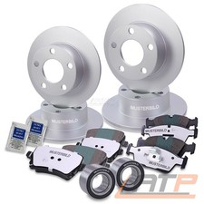 4x BREMSSCHEIBEN+BREMSBELÄGE VORN+HINTEN+RADLAGER HINTEN FÜR AUDI 80 B4 92-96