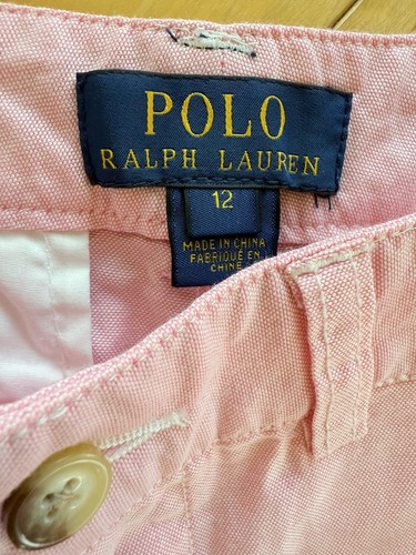 Polo Ralph Lauren Shorts Youth sz 12 Pink Chino Flat Front Boys $45 - Picture 5 of 6