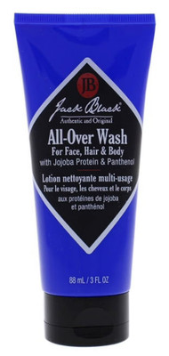 JACK BLACK All-Over Wash, Face, Hair & Body, Jojoba, Panthenol, 3 oz, 88 ml, NEW