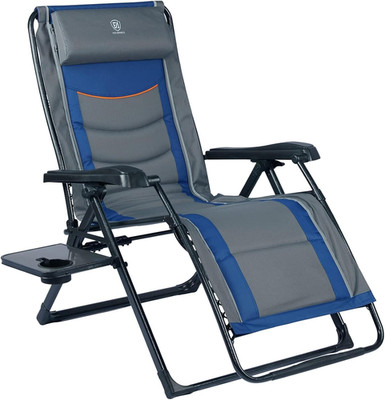 Oversize XL Zero Gravity Recliner Padded Patio Lounger Chair with Adjustable Hea
