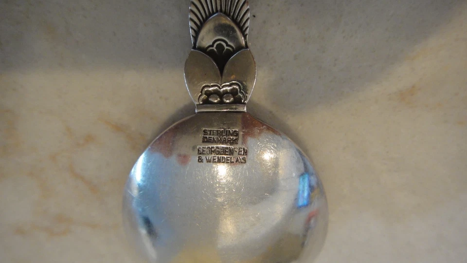 Cuchara de sopa/mermelada de crema de cactus Georg Jensen - 5 1/2" 1945-1951 Foto 3 de 3