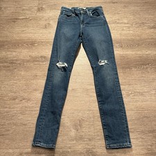 Levis Jeans Womens 26 Blue Denim 721 High Rise Skinny Medium Wash Stretch 26x29
