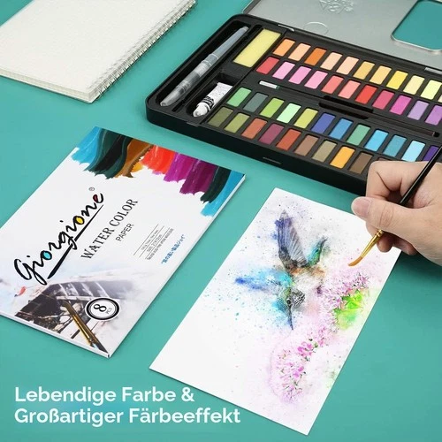Watercolour Paint Set with Brush and 8 Sheets, photo 4