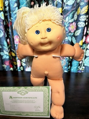 Cabbage Patch/girl/light Blond/blue Eyes/1990 Hasbro Head Mold/imperfect