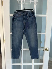 VIGOSS Womens Jeans Size 27 Friday Tapered Boyfriend High Rise Medium Wash NWT