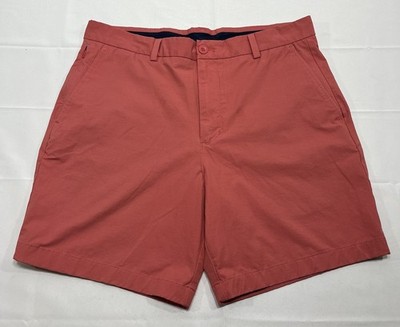 Vineyard Vines OTG On-The-Go Shorts Mens 33 Red Stretch Performance 7'' Inseam
