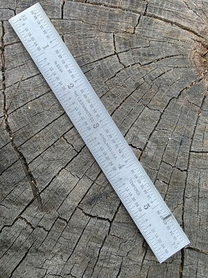 Rare STARRETT No.623R-6  6  Tempered Steel Rule with Letter & Number Drill Sizes