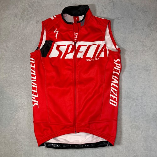 Specialized Racing Cycling Vest Red White Burry Stander Windtex Mens XS