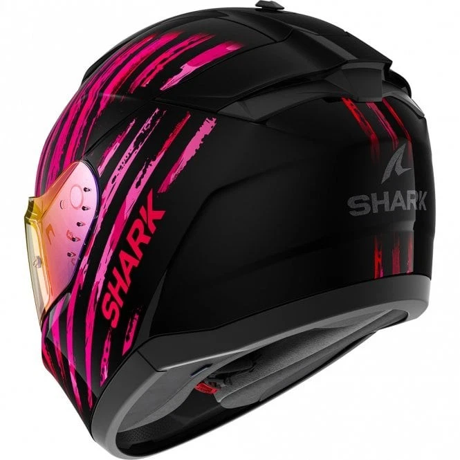 Shark Ridill 2 Assya Full Face ECE2206 Motorcycle Helmet (Black/Violet/Pink) - Image 3 of 3
