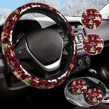 Christmas Steering Wheel Cover Anti-Slip and Practical 14.5-15 Inch Christmas1