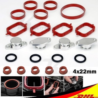 DRALLKLAPPEN MIT DICHTUNG STÜTZRINGE ANSAUGBRÜCKE 4*22MM BMW E46 90 91 39 60 M47
