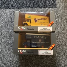 Corgi Classics Bedford O Series Pantechnicon Vans x2 Bundle Weetabix & Pickfords