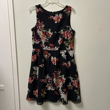 Loft Black Floral Dress