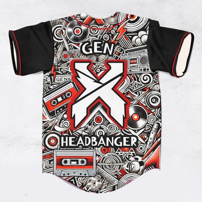 Excision Gen X headbanger rave baseball jersey for EDM