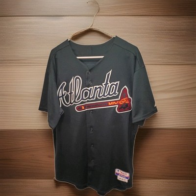 2009 MLB Game Worn Used Majestic Atlanta Braves Ryan Church Navy