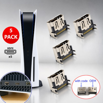 5 Pack HDMI Socket Port Connector Replacement Part for PS5 Console Repair USA