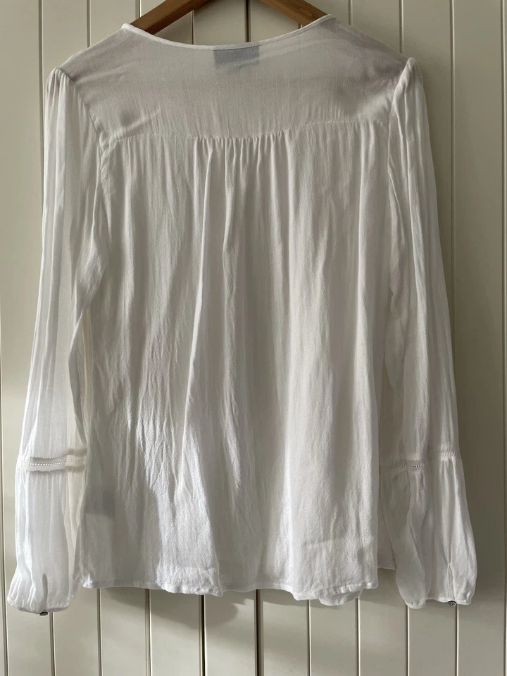 Style Butler Damen Bluse Langarm Weiß Boho - Bild 2 von 4