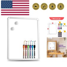 11x14 Magnetic Dry Erase White Board - Mini Refrigerator Whiteboard Set - Lig...