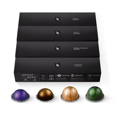 Nespresso Vertuo Capsules, Medium and Dark Roast Variety Pack, Melozio, Stormio,