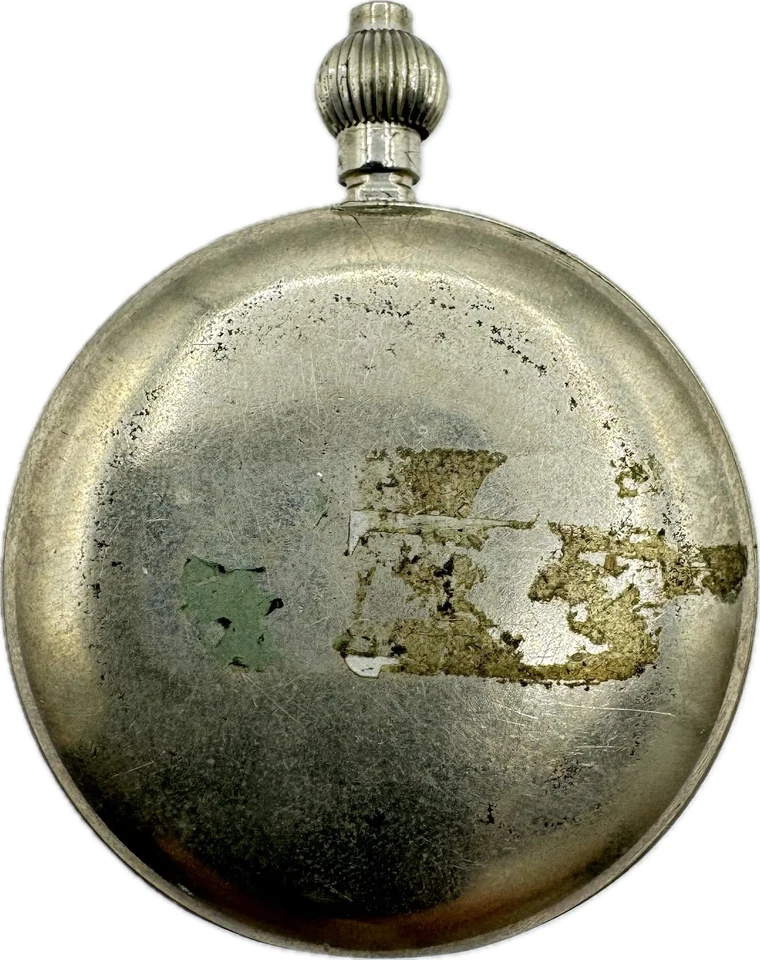 Антикварные карманные часы с хронографом Wittnauer 7 Jewel Basic с открытым циферблатом никель - Изображение 4 из 4