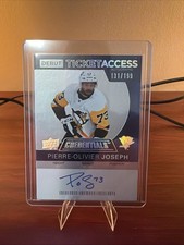 2020-21 Upper Deck Credentials - Debut Ticket Access Auto Pierre-Olivier Joseph