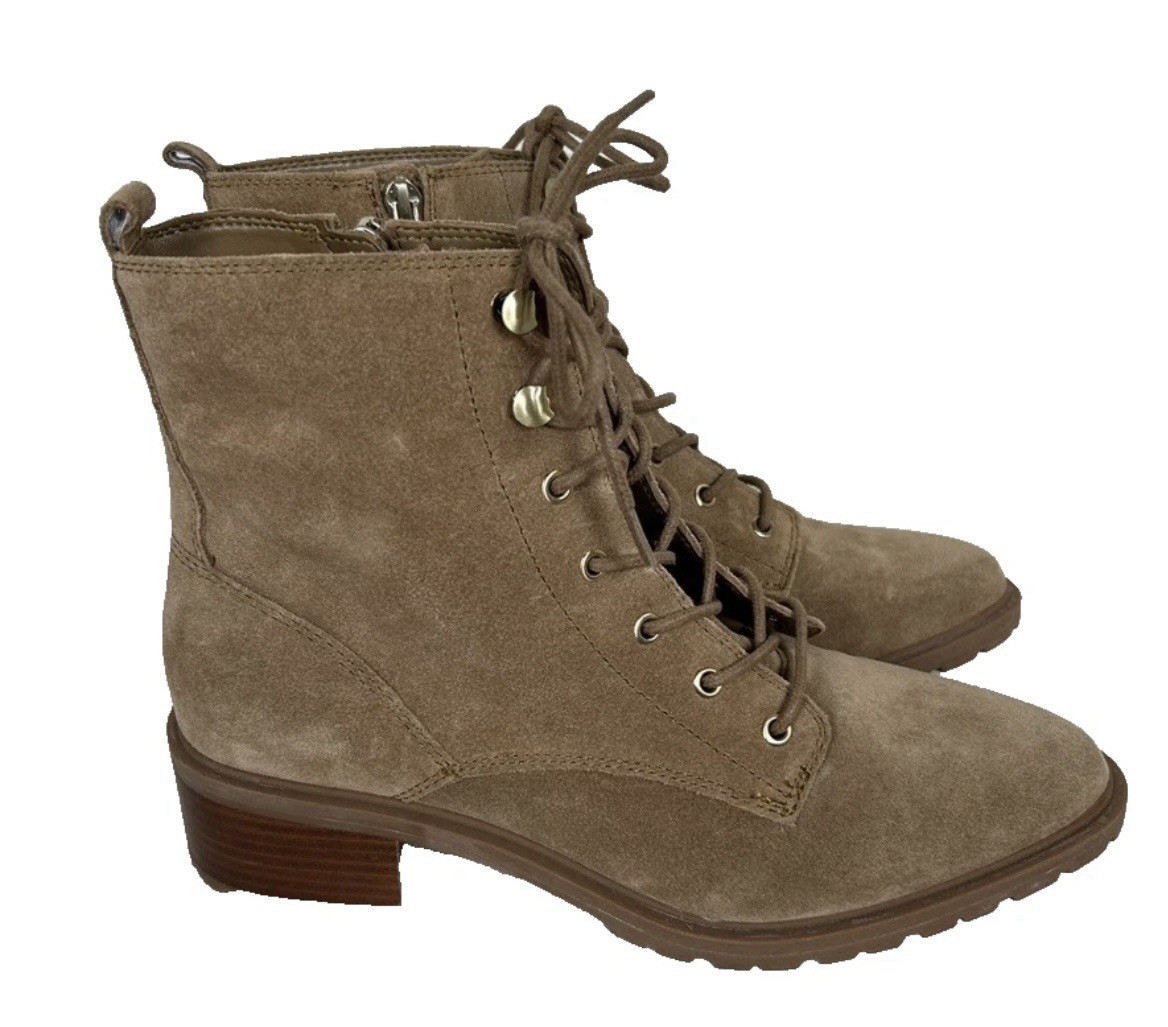 SAOLA Stivali bohemien Sole Society donna 9 5 Faunya marrone scamosciato stile combattimento cowgirl