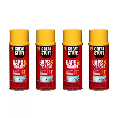 4 Pack GREAT STUFF 12oz Gaps & Cracks Insulating Spray Foam Sealant Up to 1 In.