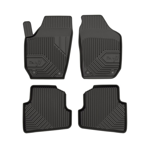 FußMatten Gummimatten No.77 FüR Seat Cordoba Ii 2002-2009 Tpe Schwarz 4 Tlg-image