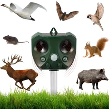 Ultrasonic Animal Repeller Solar Powered Repellent with Motion Sensor iMountek