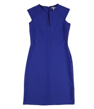 bar III Womens Split-Neck Bodycon Dress, Blue, Small