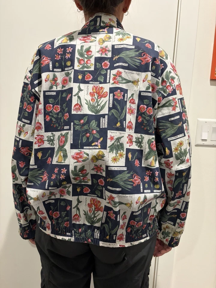 Vintage Granny Core Baggy Reversible Coat Jacket Teddi Flowers Polka Dot M L - Image 3 of 4