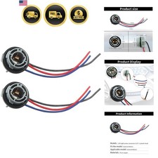 LED Bulb Socket Plug Waterproof Turn Signal Brake Tail Light Harness 2pcs