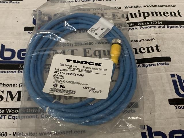 NEW Turck Single Ended Cordset - RKC 6T-4 - S90 w/Warranty
