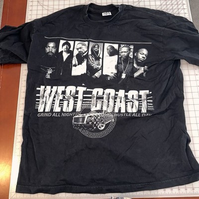 vintage rap t shirt 3xl West Coast Dr Dre Snoop Dogg Tupac Ice Cube Heavy Y2K @