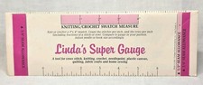 098 Linda  s Super Gauge Craft Ruler   Knitting Crochet Cross Stitch Tool   Used