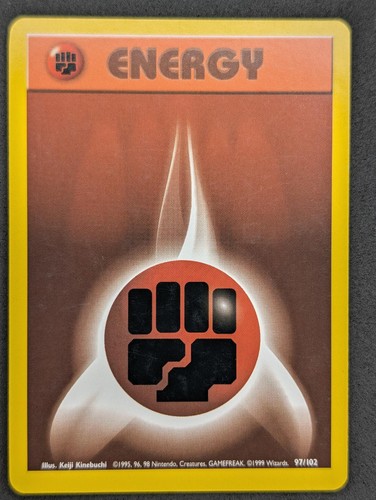 Fighting Energy 97/102 C Base Set Unlimited Pokemon LP