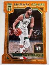 Jayson Tatum Boston Celtics NBA card Panini Elite Primary Colors Orange Die-cut