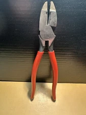 Crescent USA 2050 -9 Lineman Snips Pliers Red Grips 229 mm Great Condition 